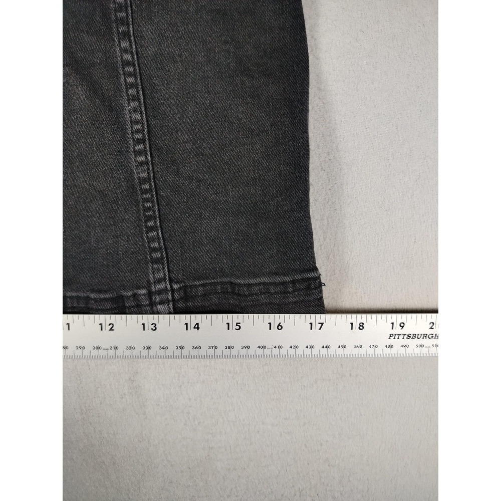Free People Skirt Womens 8 Charcoal Gray Denim Lace Up High Rise Mini Date Night - Picture 9 of 9